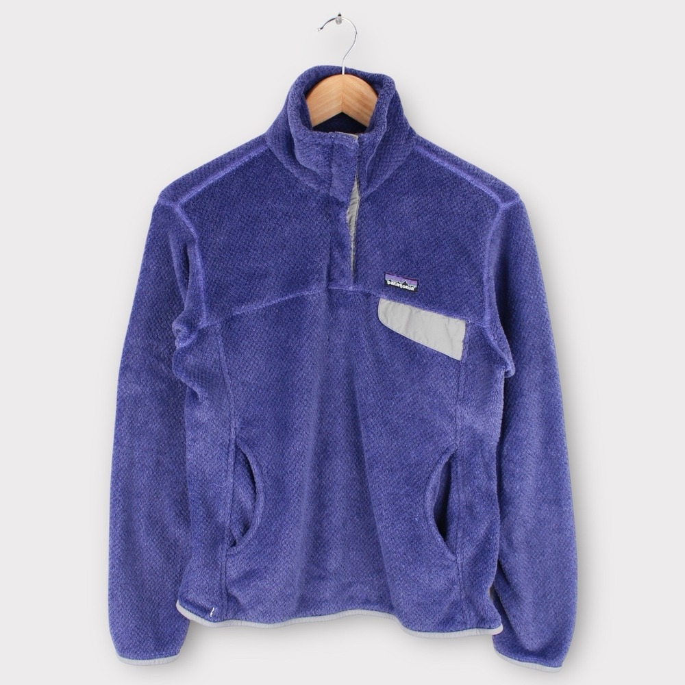 Patagonia Women's Purple Fleece Pullover Snap-T Jacket Size Medium